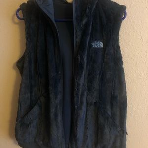 Fuzzy north face vest